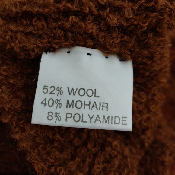 Bernat Klein Vintage Loose Knit Pullover Sweater Orange Size Small/Medium - Picture 5 of 9